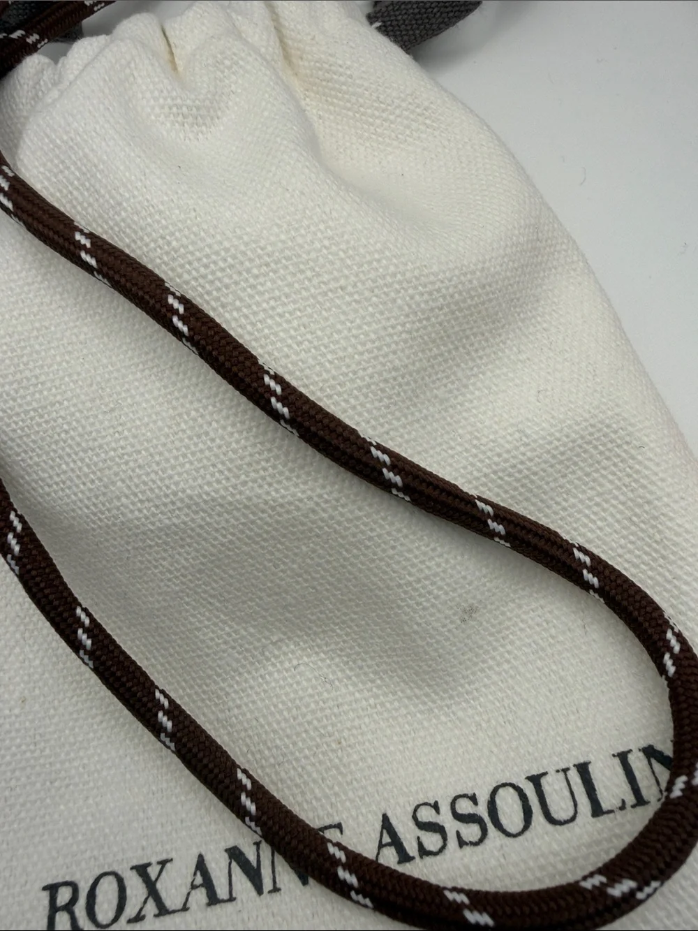 Roxanne Assoulin Rose Heart Pendant on Braided Brown Cord - Picture 3 of 5